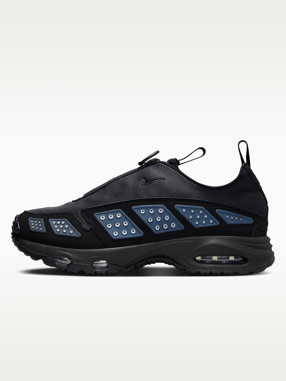 Nike Men’s 8.5 or Womens 10 Sunder Black and Navy Blue Air Max Zip Up Sneakers